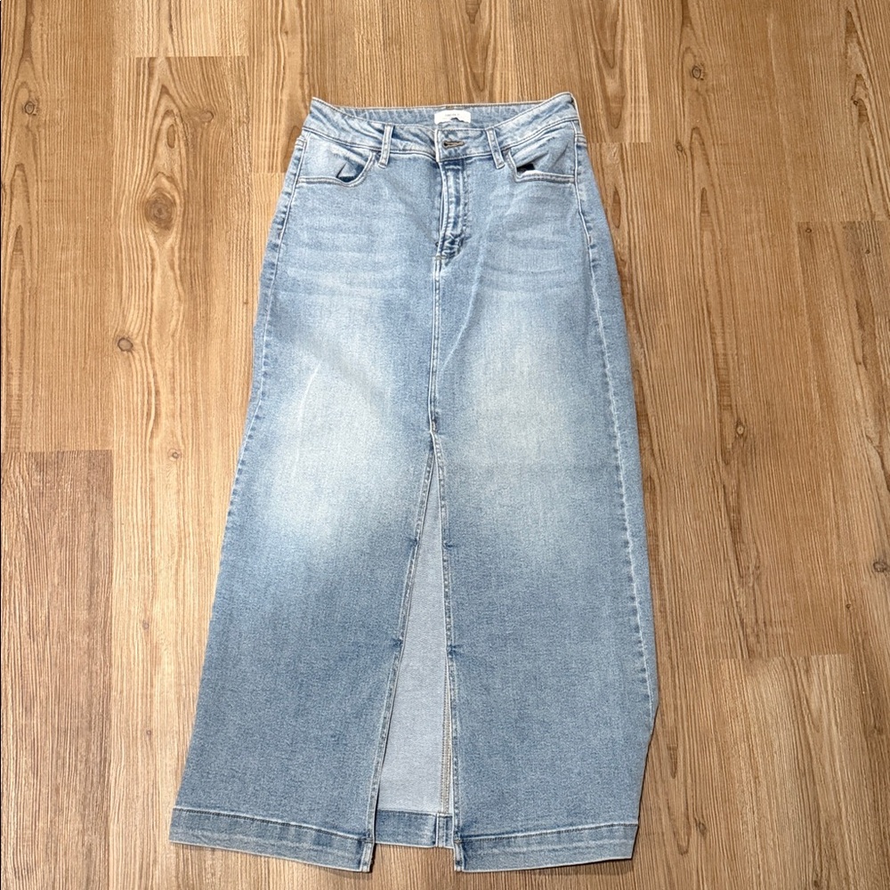 Women’s Light Blue Denim Long Skirt